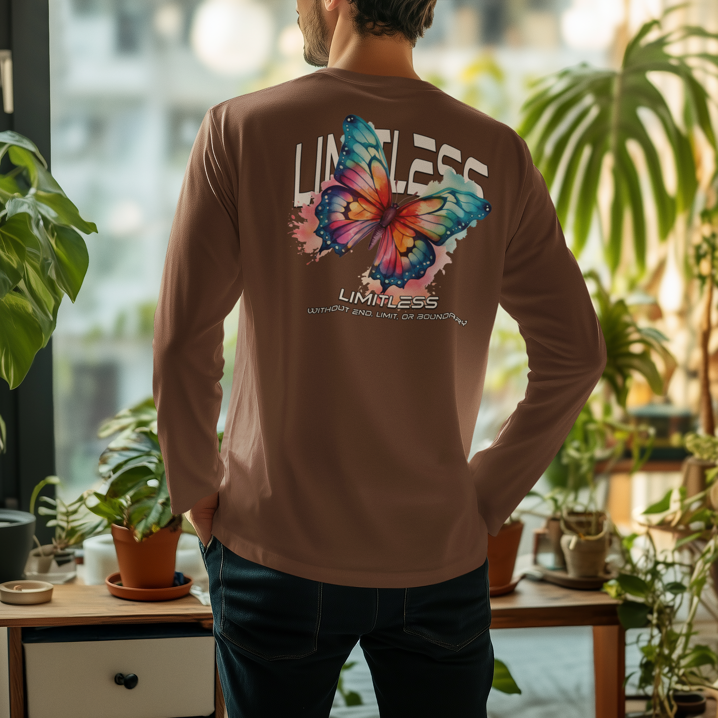 Limitless Reborn Long Sleeve Tee (Brown)